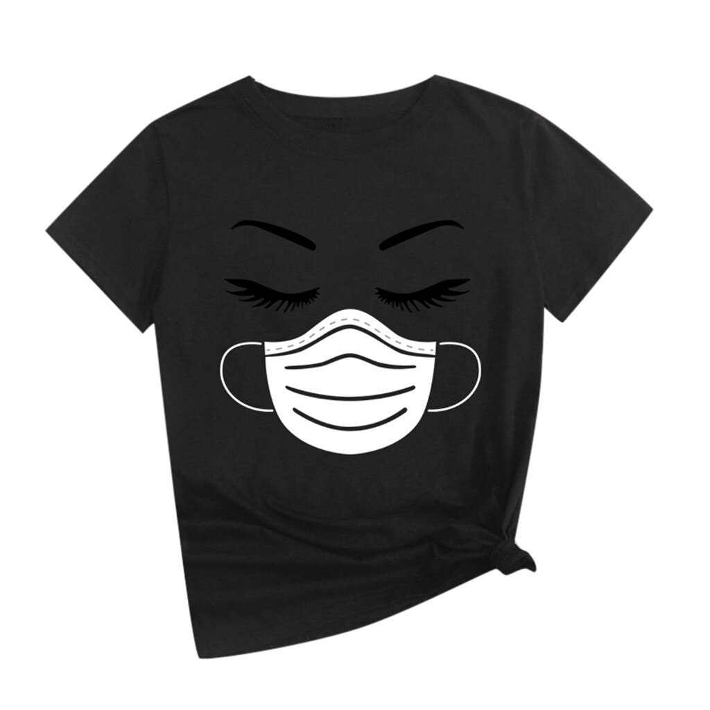 Funny Mascarilla Printed Woman T-shirts (Minimum order 100 pieces each color & design)