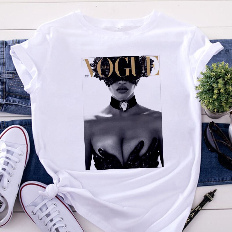 New Women's VOGUE Printing T shirt (Minimum order 100 pieces each color) New Women's VOGUE Printing T shirt (Minimum order 100 pieces each color)