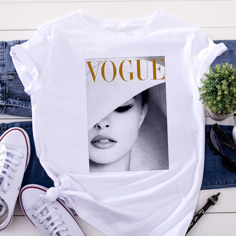 New Women's VOGUE Printing T shirt (Minimum order 100 pieces each color) New Women's VOGUE Printing T shirt (Minimum order 100 pieces each color)