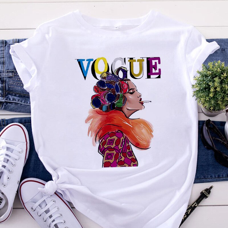 New Women's VOGUE Printing T shirt (Minimum order 100 pieces each color) New Women's VOGUE Printing T shirt (Minimum order 100 pieces each color)