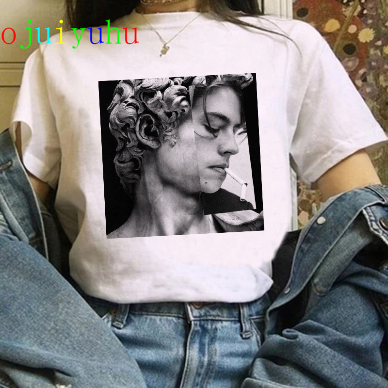 T-shirt vaporwave Michelangelo women fashion (Minimum order 100 pieces each color & design)
