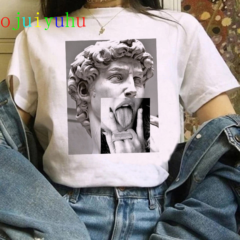 T-shirt vaporwave Michelangelo women fashion (Minimum order 100 pieces each color & design)