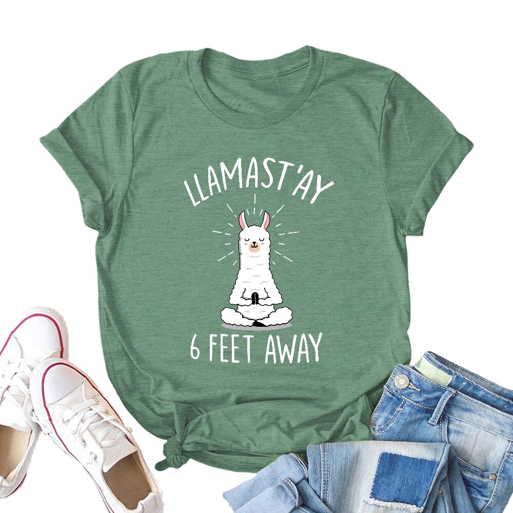 Women Top Loose Letter Printed Casual T-Shirt (Minimum order 100 pieces each color)