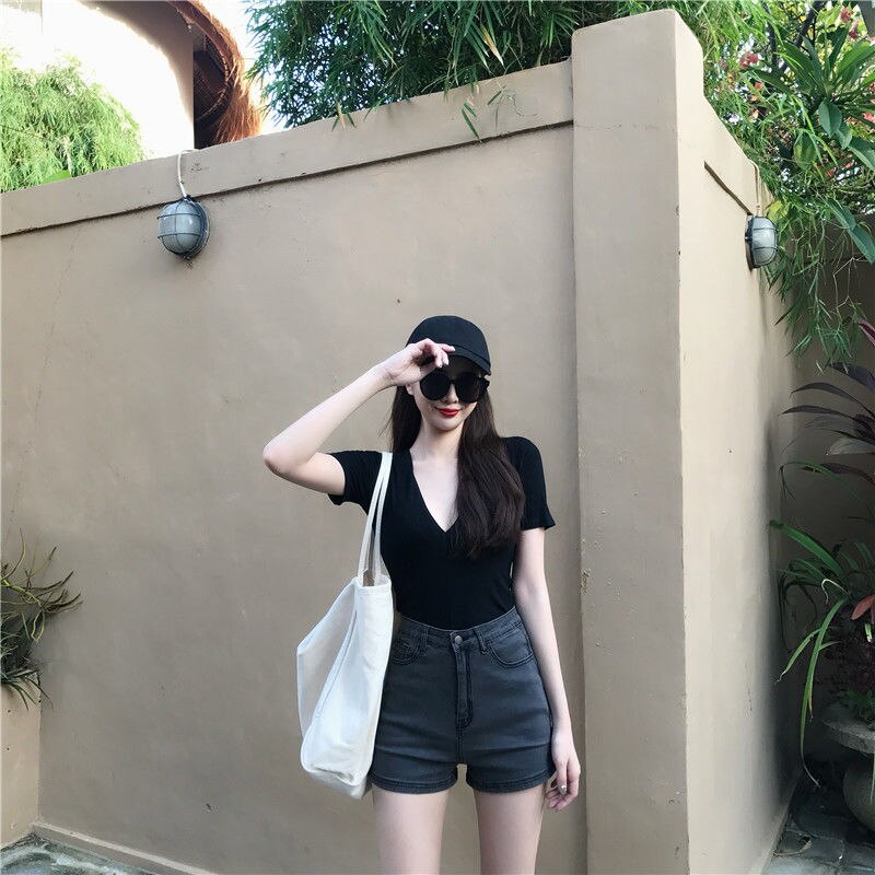 Blue Crimping Denim Shorts (Minimum order 200 pieces each color)