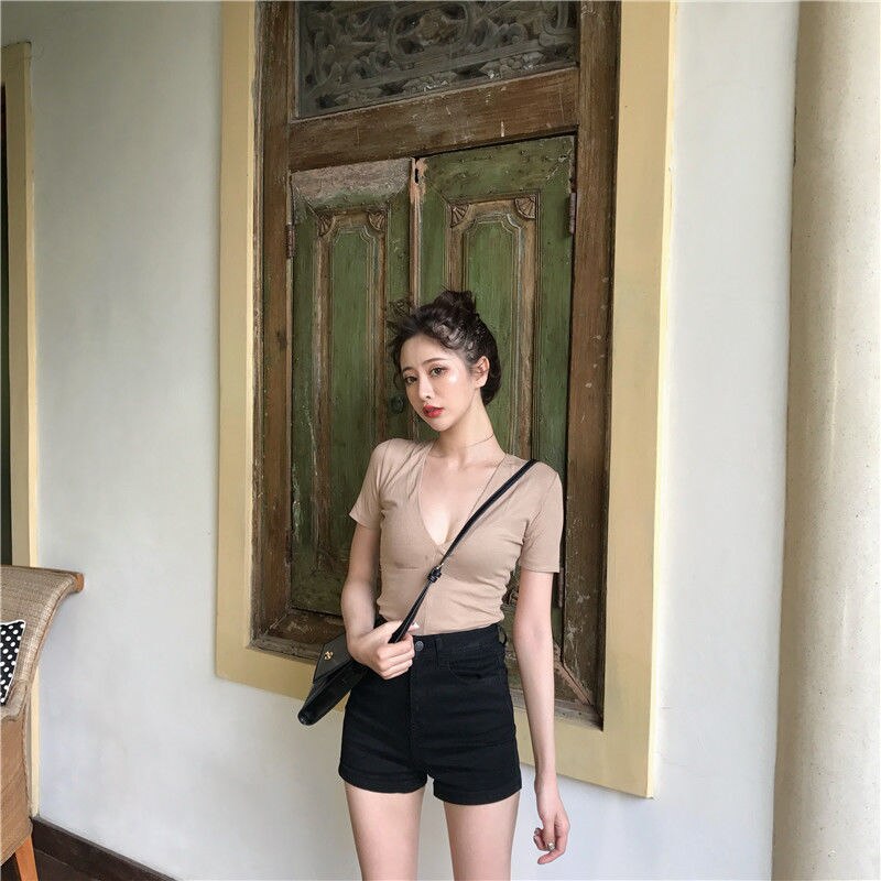 Blue Crimping Denim Shorts (Minimum order 200 pieces each color)