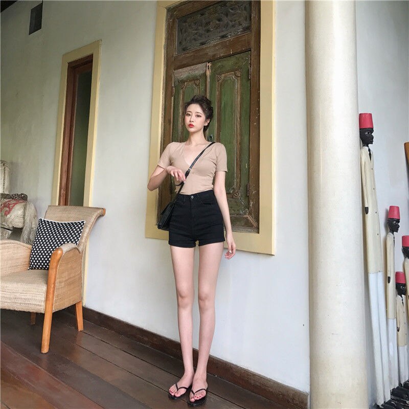 Blue Crimping Denim Shorts (Minimum order 200 pieces each color)