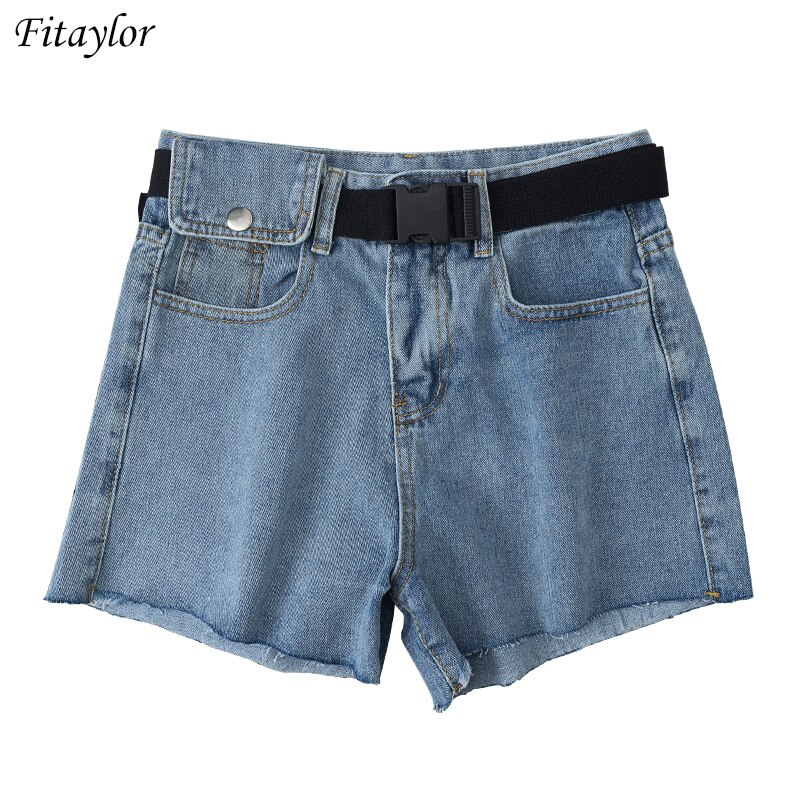 Women Wide Leg Hole Black Denim Shorts (Minimum order 200 pieces each color)