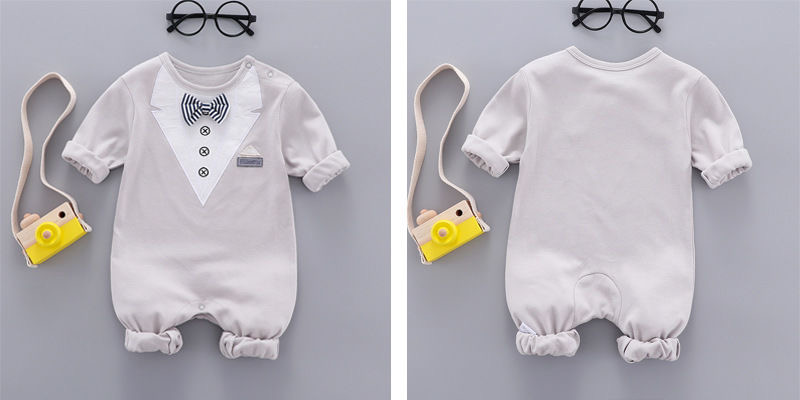 Baby Boy & Girls Tie Shirt Bodysuit + Gentleman Dress Suit (Minimum order 500 set each color & set)