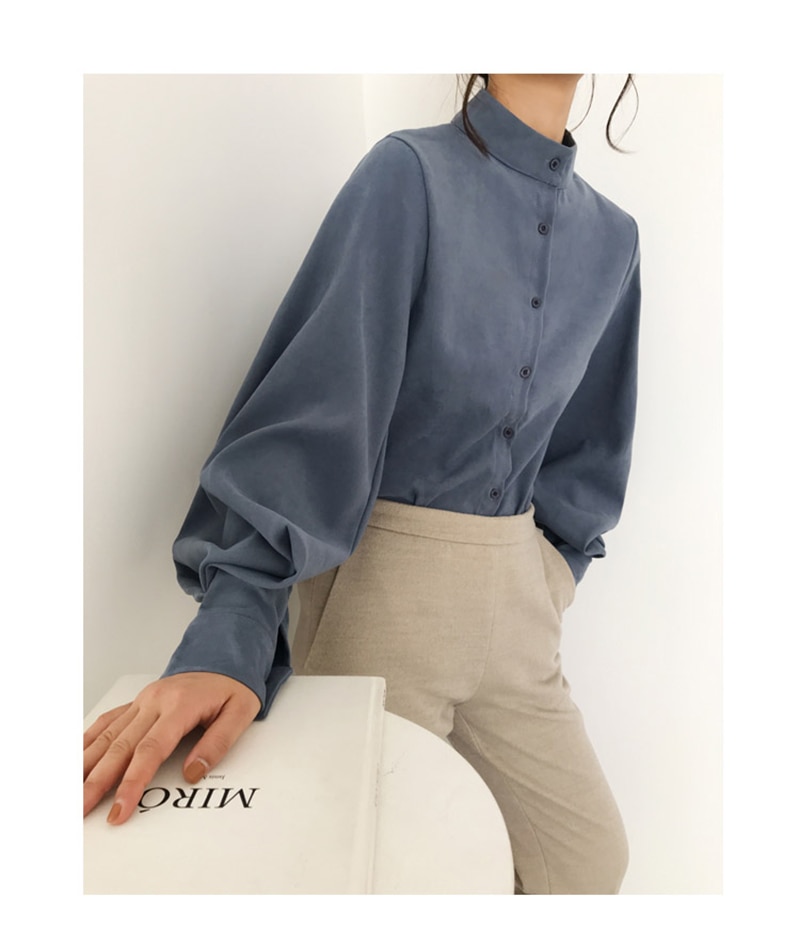 Big Lantern Sleeve Blouse Women (Minimum order 300 pieces each color & design)
