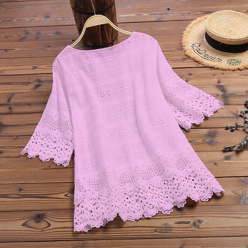 Women Cotton White Blouse (Minimum order 300 pieces each color & design) Women Cotton White Blouse (Minimum order 300 pieces each color & design)