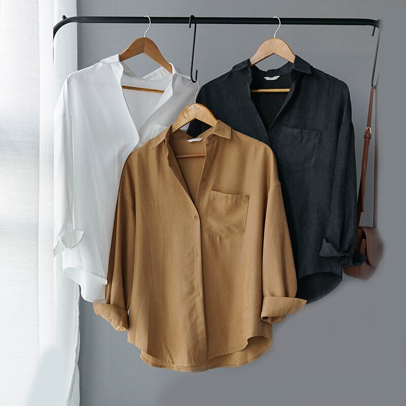 Blouse for Women Suede Long Sleeve Formal Shirt (Minimum order 300 pieces each color & design)