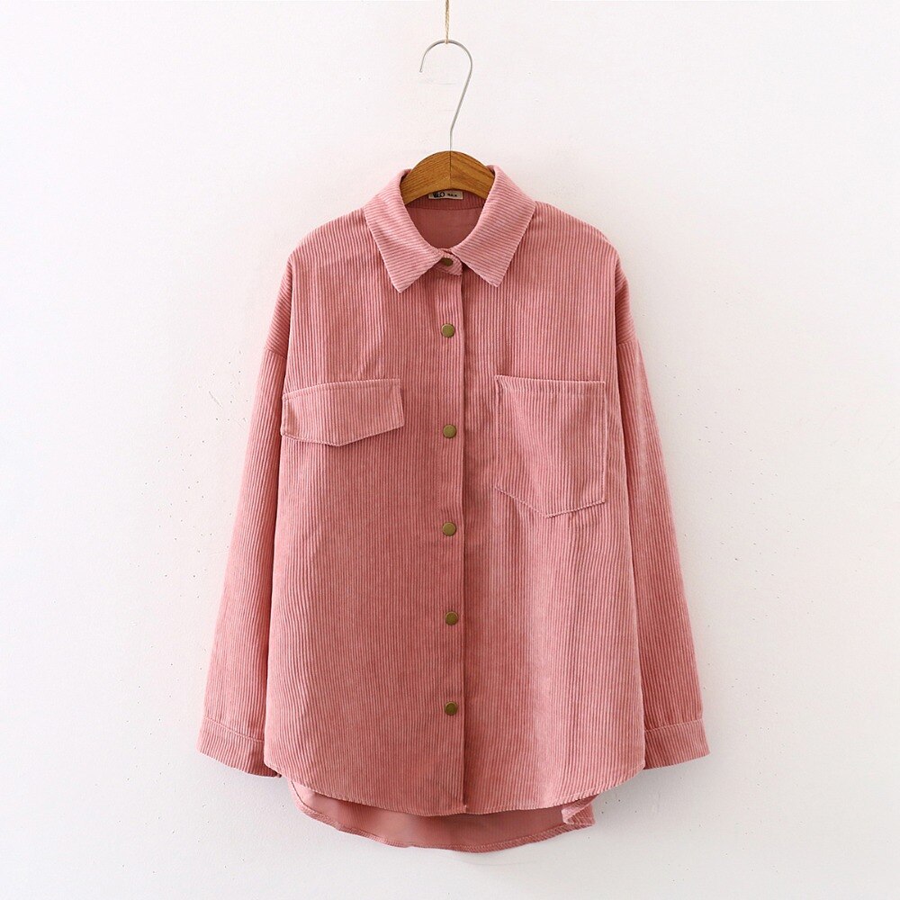 New Women Solid Corduroy Shirt (Minimum order 300 pieces each color & design)