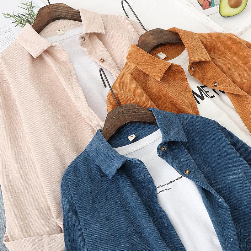 Corduroy Shirts Womens (Minimum order 300 pieces each color & design)