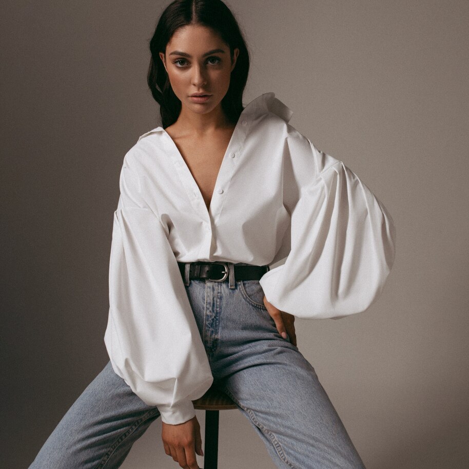 Lantern Sleeve Elegant Shirt (Minimum order 300 pieces each color & design) Lantern Sleeve Elegant Shirt (Minimum order 300 pieces each color & design)