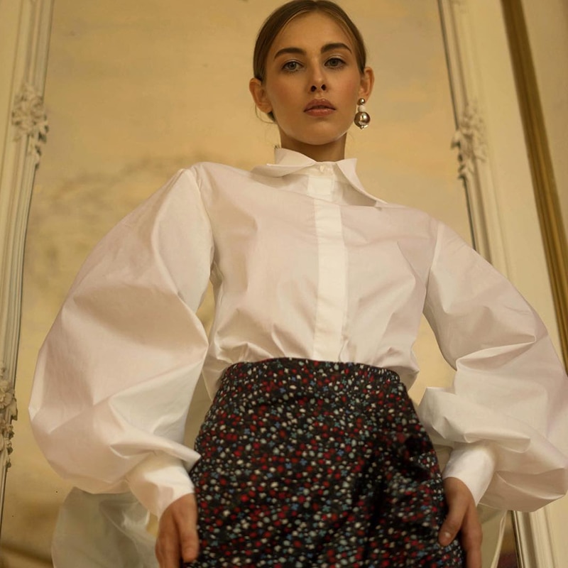 Lantern Sleeve Elegant Shirt (Minimum order 300 pieces each color & design) Lantern Sleeve Elegant Shirt (Minimum order 300 pieces each color & design)