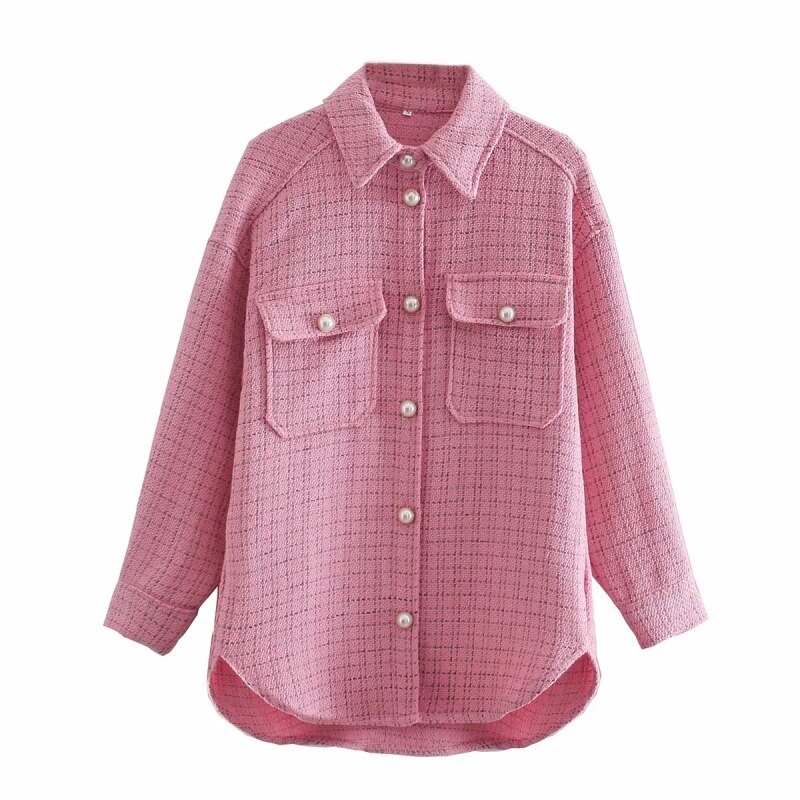 Tweed Women Pearl Button Shirts (Minimum order 300 pieces each color & design) Tweed Women Pearl Button Shirts (Minimum order 300 pieces each color & design)