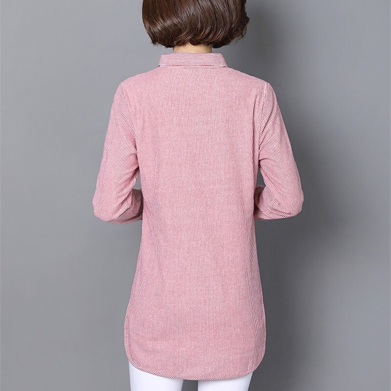 Womens Tops Striped Blouses Shirt (Minimum order 400 pieces each color & design) Womens Tops Striped Blouses Shirt (Minimum order 400 pieces each color & design)