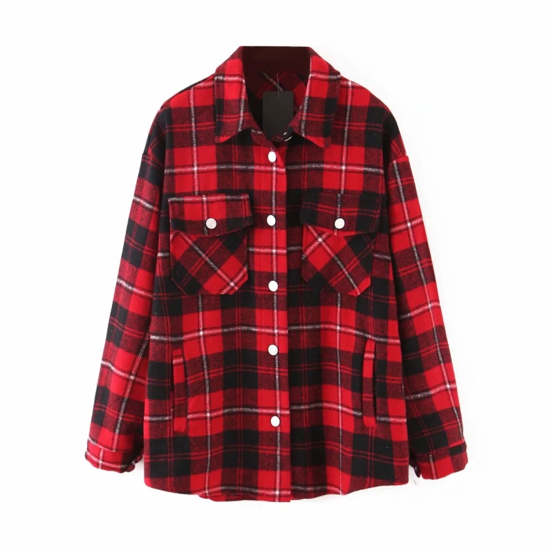 Plaid women oversize woolen shirts (Minimum order 300 pieces each color & design) Plaid women oversize woolen shirts (Minimum order 300 pieces each color & design)
