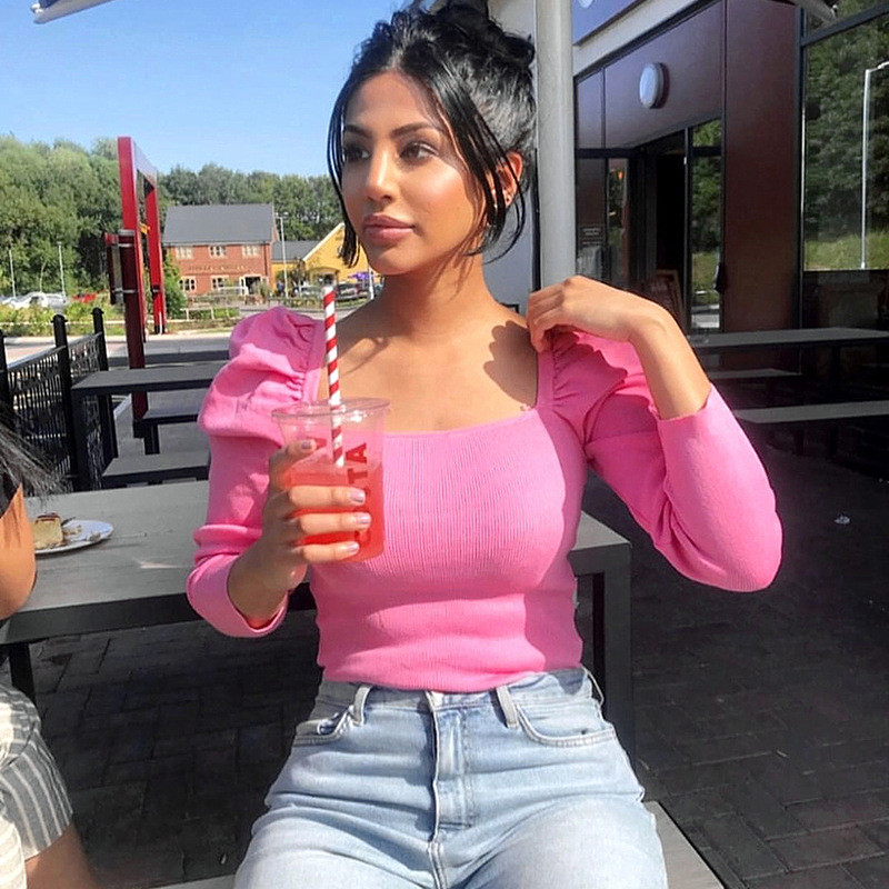 Women Autumn Shirts Solid Color (Minimum order 300 pieces each color & design)