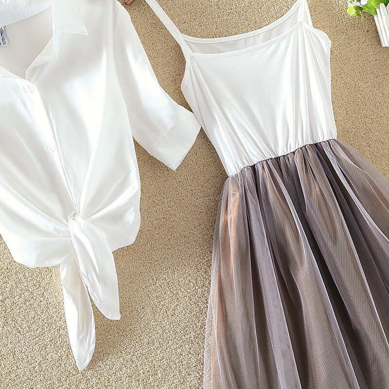 Women's Dress Shirts Strap Dress (Minimum order 1000 set each color and design) Women's Dress Shirts Strap Dress (Minimum order 1000 set each color and design)