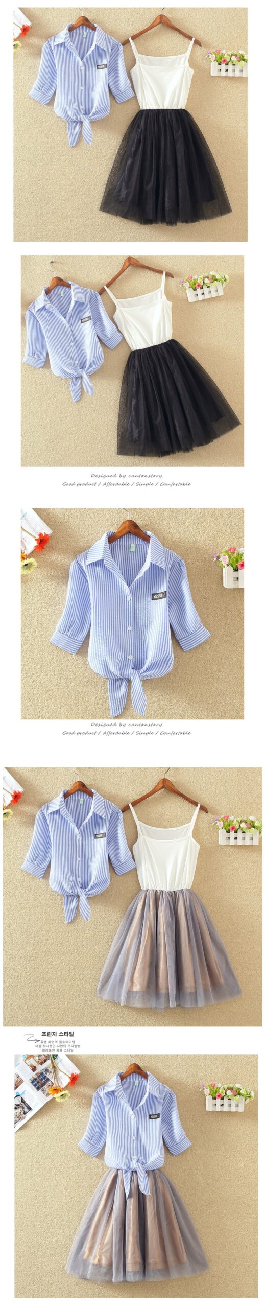 Women's Dress Shirts Strap Dress (Minimum order 1000 set each color and design) Women's Dress Shirts Strap Dress (Minimum order 1000 set each color and design)