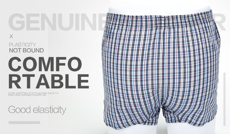 High Quality Brand 4-Pack Men's Boxer Shorts Woven Cotton 100% Classic Plaid Combed Male Underpant Loose Breathable Oversize High Quality Brand 4-Pack Men's Boxer Shorts Woven Cotton 100% Classic Plaid Combed Male Underpant Loose Breathable Oversize