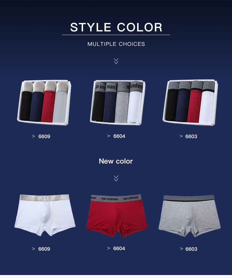 Men's Panties Underpants Man Boxer Mens Underwear Cotton Man Big Short Breathable Solid Flexible Shorts Boxers Homme