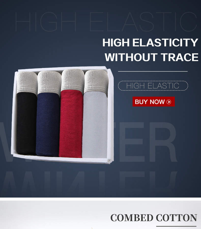 Men's Panties Underpants Man Boxer Mens Underwear Cotton Man Big Short Breathable Solid Flexible Shorts Boxers Homme