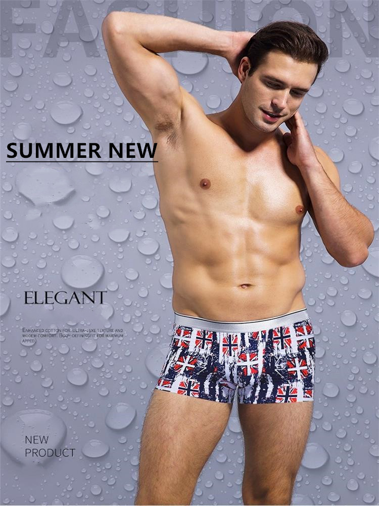 8pcs/lot New Men's Underwear Ice Silk Boxer Summer Breathable Ultra-Thin Smooth Ice Silk Boxer Personalized Tide Boxer Shorts