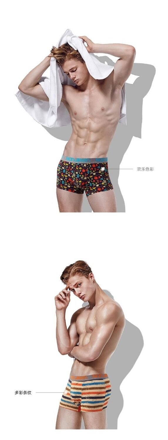 5pcs/Lot Men Underwear Boxer Shorts Panties Solid Shorts Brand Underpants Men 100% Cotton Breathable Mid Waist Shorts Men L-3XL
