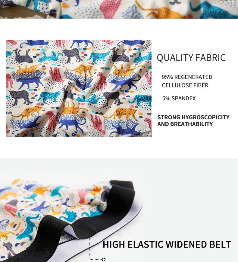 Mens Underwear Boxers Fashion Printed Men Underpants Boxer Shorts Modal Male Panties Pouch Sheath Underpants vetement homme