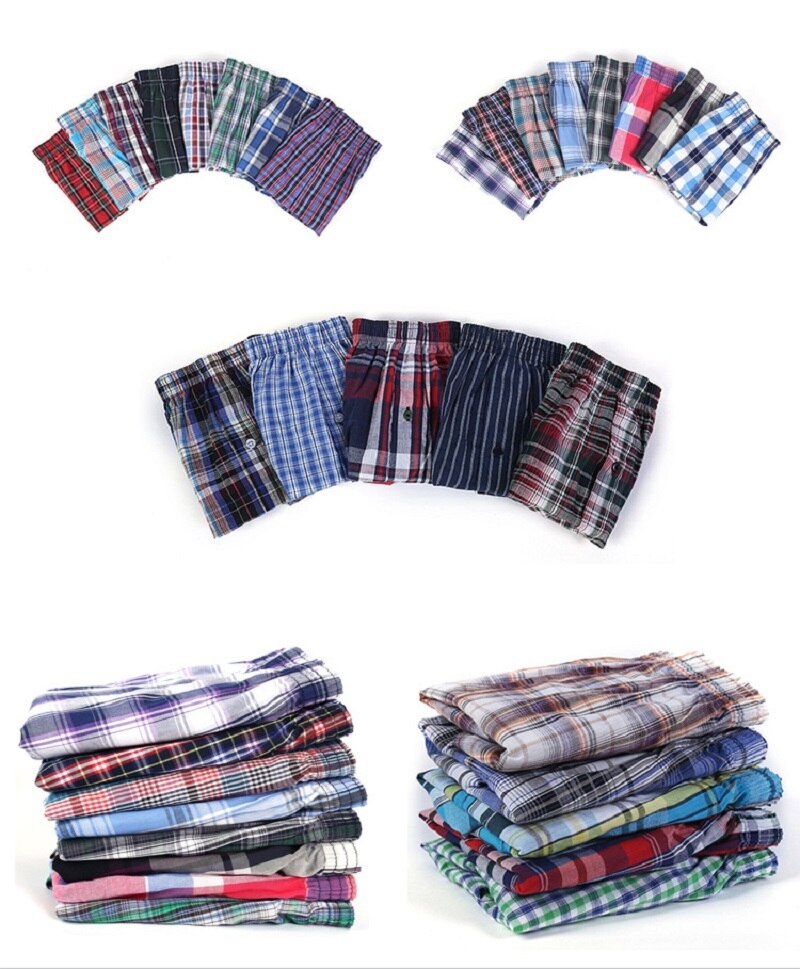 UNDERWEAR MEN 5pcs Lot Loose Shorts Men's Panties Cotton boxer male plus Large big size Comfortable Soft plaid under wear sexy UNDERWEAR MEN 5pcs Lot Loose Shorts Men's Panties Cotton boxer male plus Large big size Comfortable Soft plaid under wear sexy