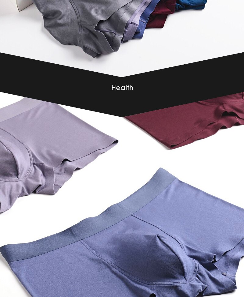 HSS Brand Seamless Men's Underwear Boxers Pure color High quality Men Boxers Summer Breathable Modal Superfine Underpants 3PCS HSS Brand Seamless Men's Underwear Boxers Pure color High quality Men Boxers Summer Breathable Modal Superfine Underpants 3PCS