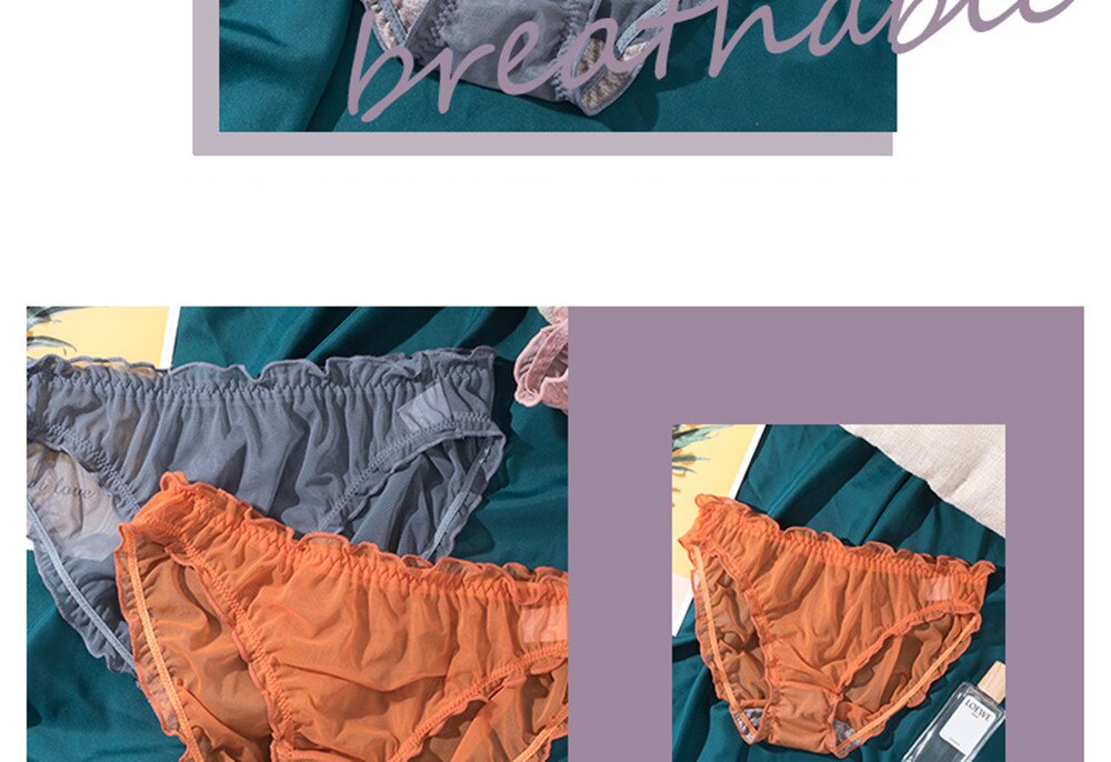 3Pcs Women Sexy Panties Lace Underpants Low-waist Panties Mesh See Through Perspective Briefs Female Fashion Underwear Lingerie 3Pcs Women Sexy Panties Lace Underpants Low-waist Panties Mesh See Through Perspective Briefs Female Fashion Underwear Lingerie