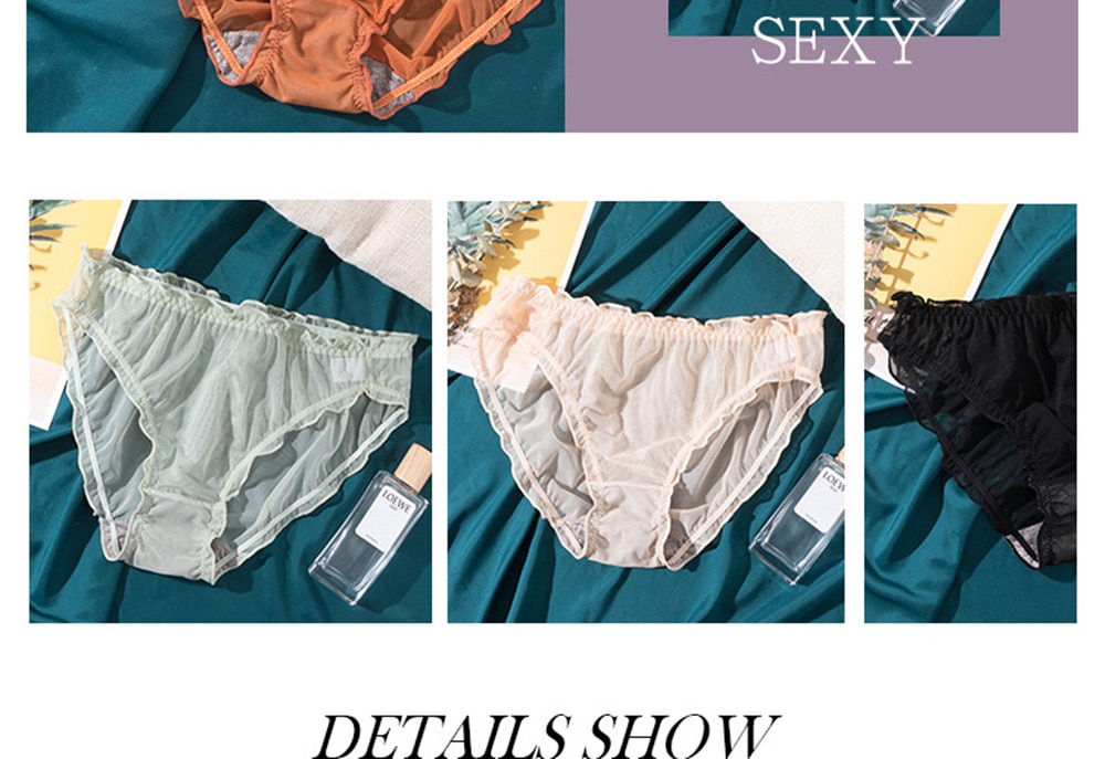 3Pcs Women Sexy Panties Lace Underpants Low-waist Panties Mesh See Through Perspective Briefs Female Fashion Underwear Lingerie 3Pcs Women Sexy Panties Lace Underpants Low-waist Panties Mesh See Through Perspective Briefs Female Fashion Underwear Lingerie