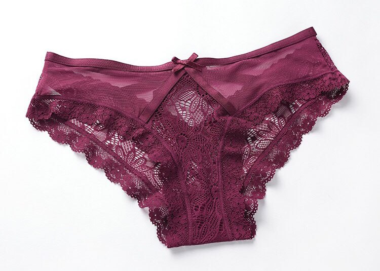 CINOON Sexy Transparent Panties Women Lace Low-waist Briefs Hollow Out Underwear Ladies Underpants Intimates G String Lingerie