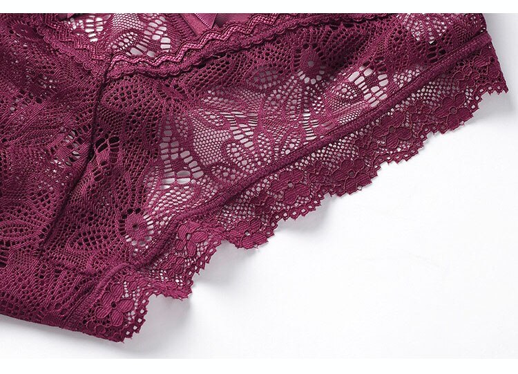 CINOON Sexy Transparent Panties Women Lace Low-waist Briefs Hollow Out Underwear Ladies Underpants Intimates G String Lingerie