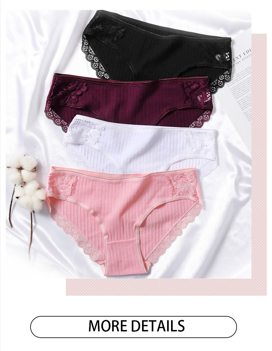 FINETOO Women's Panties 3Pcs/set Soft Cotton Underwear M-XL Sexy Lace Panty Women Underpants Girl Briefs Fashion Female Lingerie FINETOO Women's Panties 3Pcs/set Soft Cotton Underwear M-XL Sexy Lace Panty Women Underpants Girl Briefs Fashion Female Lingerie