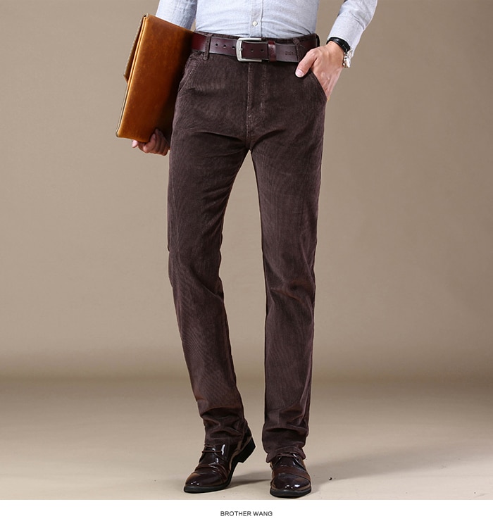 2020 New Men's Corduroy Casual Pants Business Fashion Solid Color Elastic Regular Fit Trousers Male Black Khaki Coffee Navy 2020 New Men's Corduroy Casual Pants Business Fashion Solid Color Elastic Regular Fit Trousers Male Black Khaki Coffee Navy