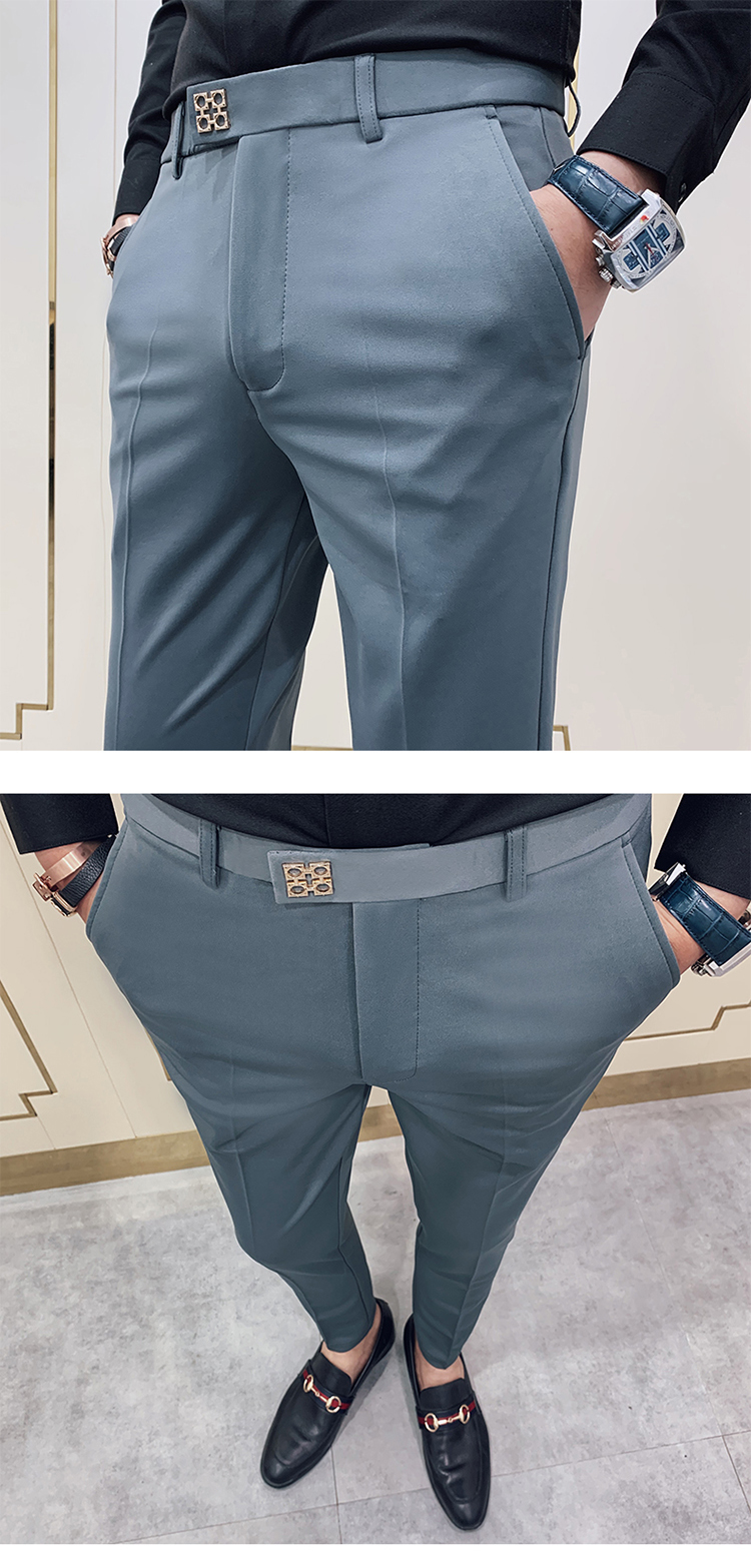 Pantalones Hombre Spring Summer 2020 New Pants Men Korean Slim Fit Men Casual Pants Streetwear Man Trousers Men Black Gray