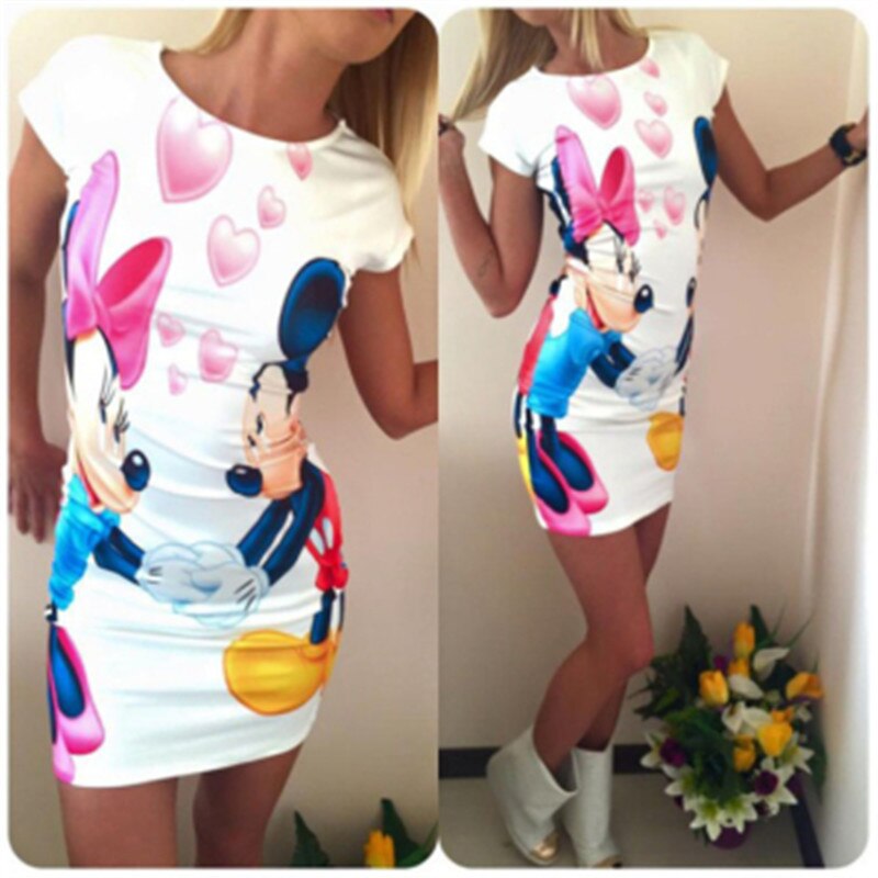 Women's 2019 Hot Sale Elegant sexy bag hip printed camouflage dress Summer 3D Mickey Sleeveless Chic Evening Gown W83 Women's 2019 Hot Sale Elegant sexy bag hip printed camouflage dress Summer 3D Mickey Sleeveless Chic Evening Gown W83