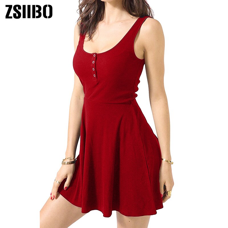 Sexy Black Summer Clothes Bandage Bodycon Mini Tank Dress High Waist Slim Solid Fit Flare Skater Casual Dress Women Club Clothin