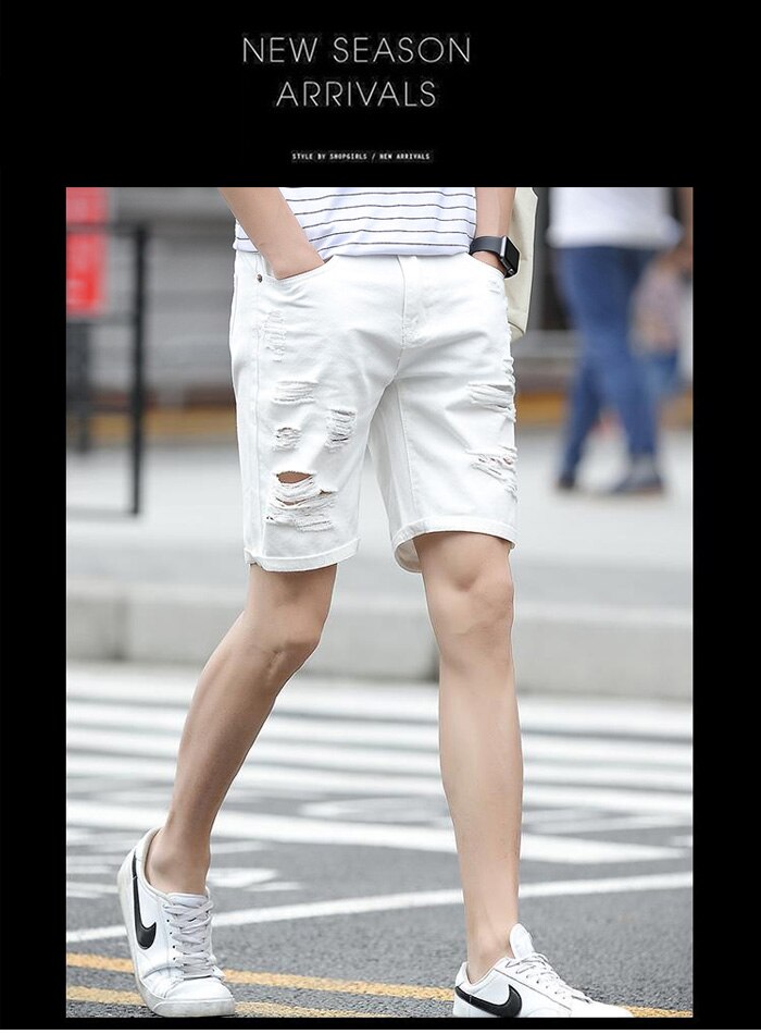 New Fashion Leisure Mens Ripped Short Jeans Brand Clothing Summer 98% Cotton Shorts Breathable Tearing Denim Shorts Male New Fashion Leisure Mens Ripped Short Jeans Brand Clothing Summer 98% Cotton Shorts Breathable Tearing Denim Shorts Male