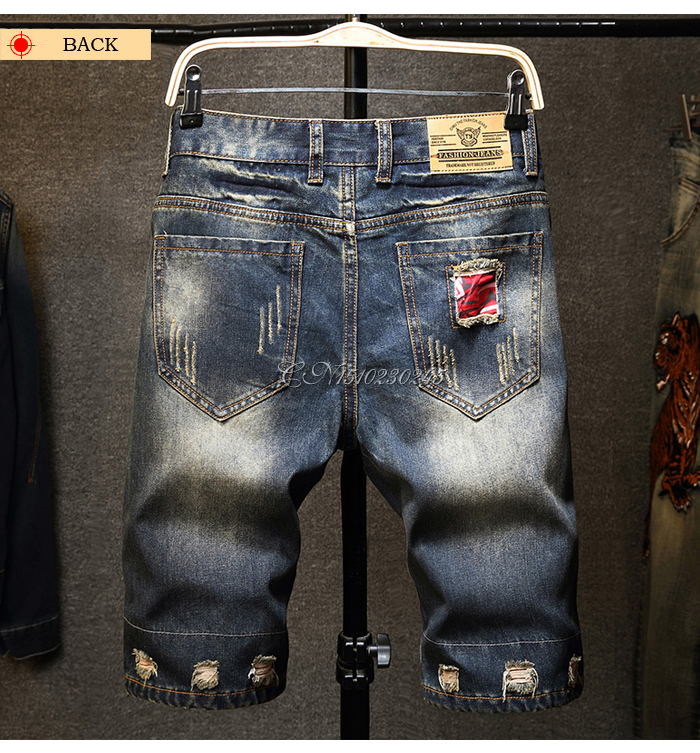 Men's Jeans Ripped Shorts 2020 Summer New Fashion Casual Vintage Slim Fit Denim Shorts Male Brand Clothes