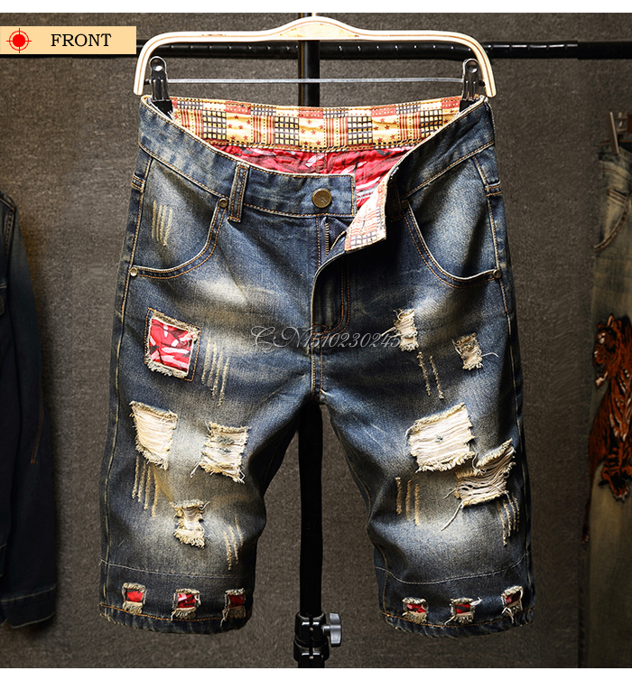 Men's Jeans Ripped Shorts 2020 Summer New Fashion Casual Vintage Slim Fit Denim Shorts Male Brand Clothes