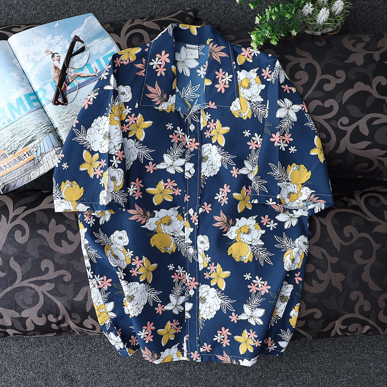 Fashion Mens Hawaiian Shirt Male Casual Colorful Printed Beach Aloha Shirts Short Sleeve Plus Size 5XL Camisa Hawaiana Hombre