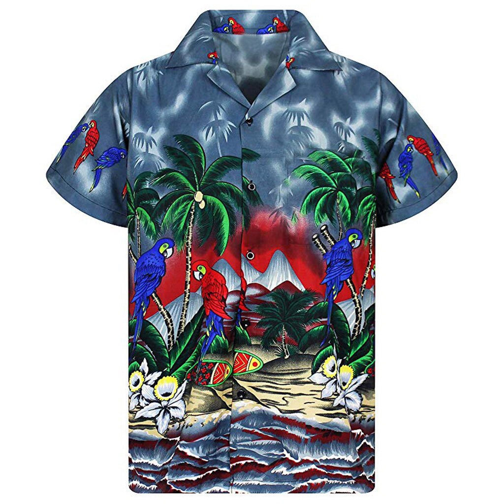 Short Sleeve Coconut Tree Printed Shirt Men Hawaiian Style Casual Loose Print Shirt for Men Loose Summer Beach Shirt Tops Short Sleeve Coconut Tree Printed Shirt Men Hawaiian Style Casual Loose Print Shirt for Men Loose Summer Beach Shirt Tops