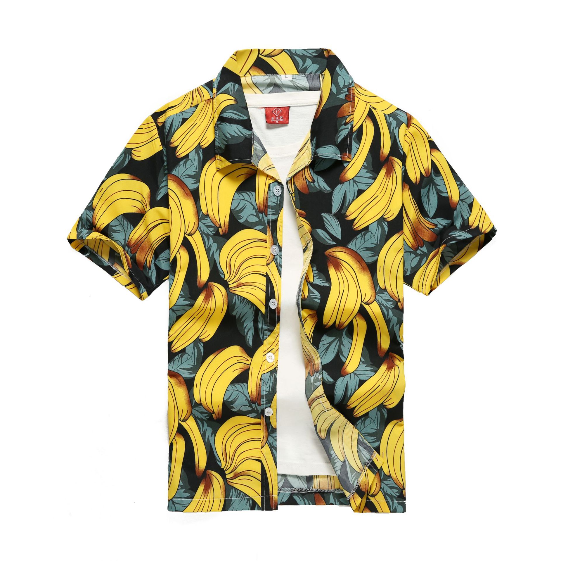Hawaiian Shirts Surf Short Sleeve Beach Shirt Men (Minimum Order 500 pieces)