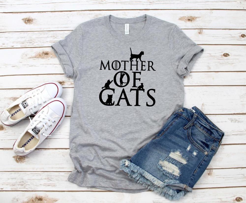 Mother of Cats Printed T-Shirt