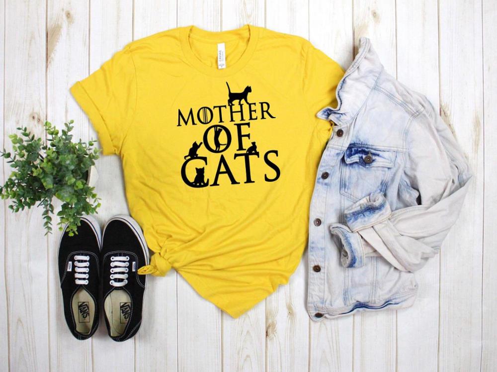 Mother of Cats Printed T-Shirt